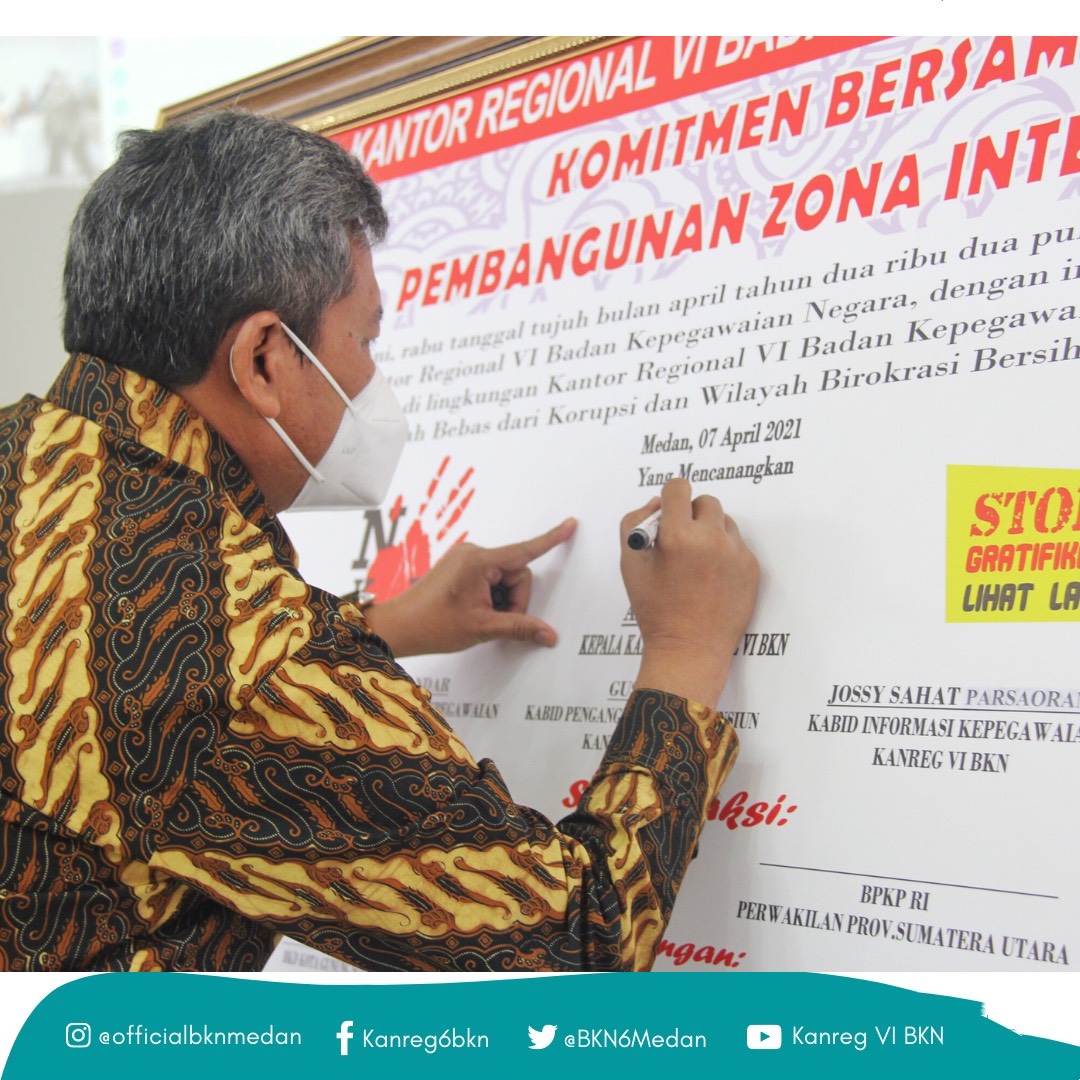 Mewujudkan ASN Berintegritas Tinggi adalah ‘Goals’ dari Pencanangan ZI di Instansi Pemerintah