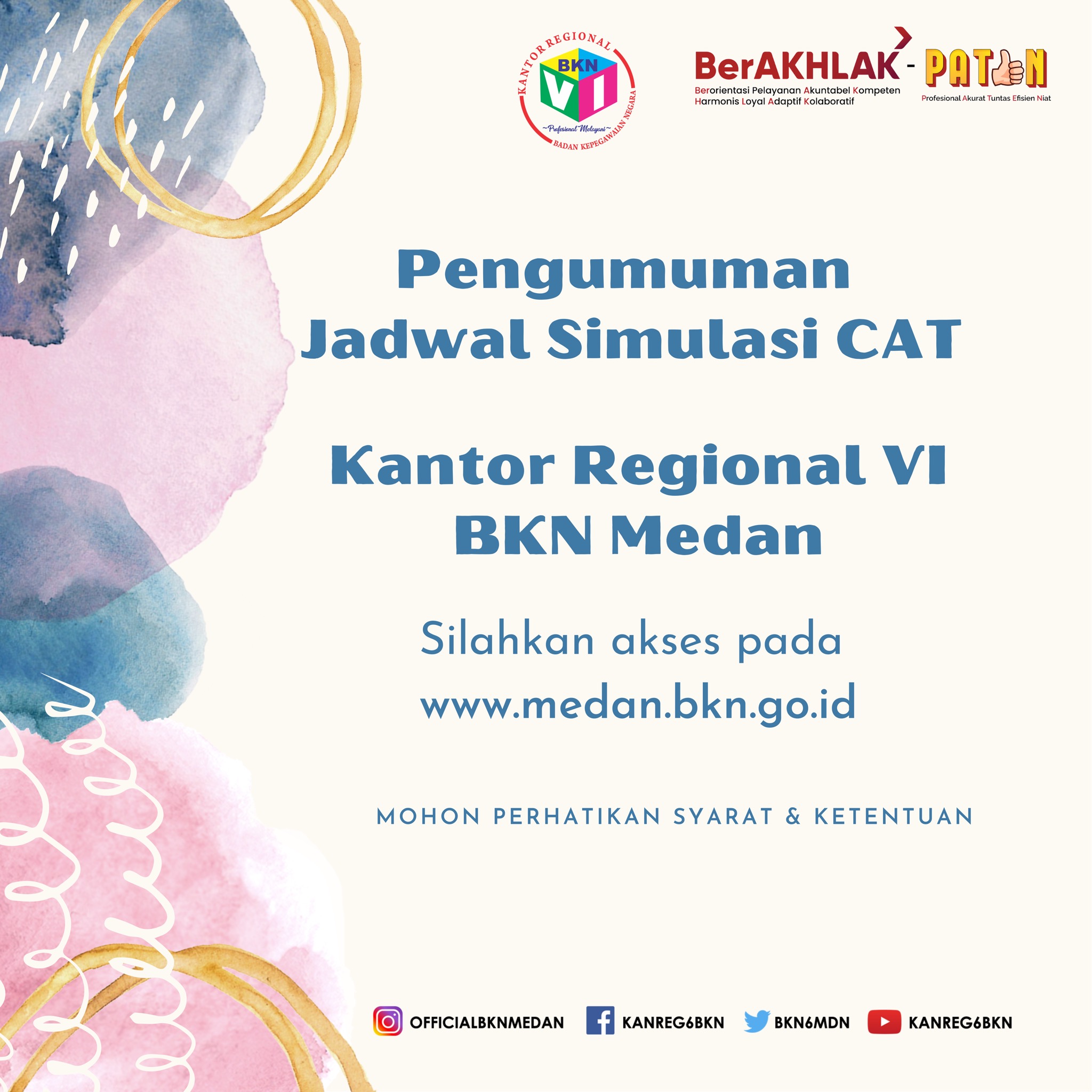 Jadwal Simulasi CAT Kanreg VI BKN Medan