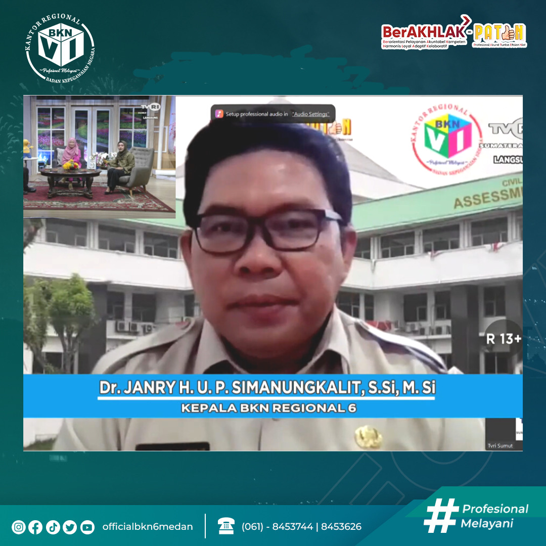 Dialog Markombur TVRI Sumatera Utara Bersama Kepala Kantor Regional VI BKN